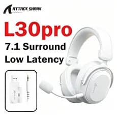 Fone De Ouvido Para Jogos Sem Fio ATTACK SHARK L30Pro Com Bateria De Longa Duração De 2.4 Ghz/BT/Microfone Removível Som