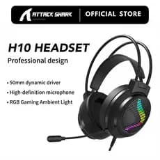 Fone De Ouvido Para Jogos Com Fio APAYADO H10 Driver De 50 Mm Jack De 3.5 RGB Backlight Microfone Omnidirecional E Contr