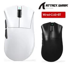 Ataque SHARK V3 Mouse Para Jogos Sem Fio Ultraleve 25K DPI PAW3311 Sensor Bateria De Longa Duração Jogadores