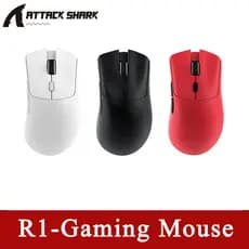 Mouse Para Jogos Sem Fio ATTACK SHARK R1-55g Ultraleve 18K DPI Sensor Óptico Tri-Modo 20M Cliques Ergonômicos PC/Laptop/