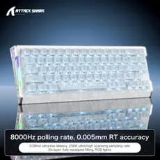 ATTACK SHARK R68HE 68 % Gatilho Rápido Com Fio 8K Mecânico RGB Teclado Para Jogos Efeito Hall Interruptor Magnético Fibr
