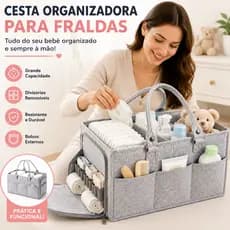 Organizador de Bolsa de Fraldas para Bebês Adequado para Cesto de Berçário Durável