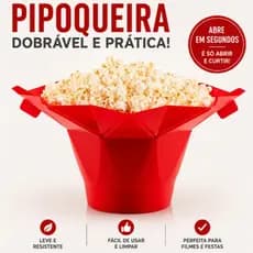 Pipoqueira Para Micro-ondas Sem Óleo Balde Pipoca Silicone Redonda Com Tampa saudável sem BPA