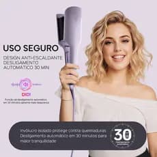 Modelador de Ondas Automático 32mm Lena S17 de Ondas Protect Titanium Íons+, Aquecimento Rápido
