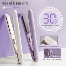 Chapinha Profissional Titanium Care 2 em 1 Íons +, 5 Temperaturas, Aquecimento Rápido e Cabo 360°