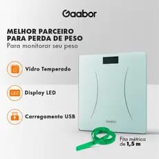 Balança Digital Gaabor Máximo de 180 kg equipada com vidro temperado de alta qualidade