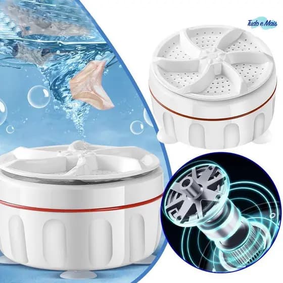 Mini Máquina de Lavar Roupa Portátil USB com Balde, para Toalhas e Panos, Ideal para Viagem e Casa