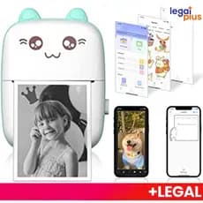 Impressora Térmica Portátil Compacta Com Design Animado-Sem Fio Para Fotos , Compatível Android E iOS+5 Rolo Papel