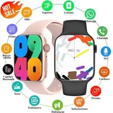 2026 Smart Watch S10 Pro Bluetooth Caller ID, com monitoramento de frequência cardíaca e calculadora - enviado de Saint