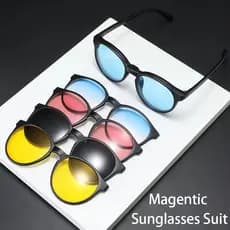 Clipe Magnético Polarizado UV400 Em Óculos De Sol Unissex 6 1 Conjunto