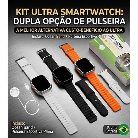 Original X11 ULTRA smartwatch Mensagem Alertas Monitoramento De Temperatura