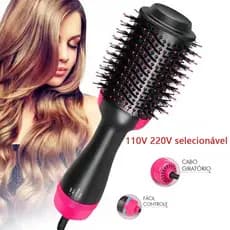 110V/220V Escova Secadora Modeladora 5 em 1 Alisa Seca e Modela Cabelo Anti Frizz profissional 1000W