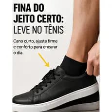 Meia Soquete Cano Curto Unissex kit 12 pares Para Tênis Básica Confortável Com Elasticidade Para Dia a Dia  Preta Branca