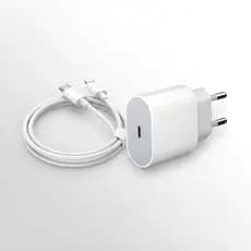 KIT CARREGADOR CABO+FONTE TIPO C TURBO COMPATIVEL IPHONE 8 X XR 11 12 13 PRO MAX