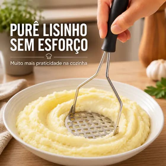 Amassador De Batatas Inox Cabo Resistente