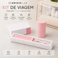 Kit Higiene Para Viagem Porta Escova Saboneteira Cotonetes Academia Camping Praia Trabalho