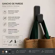 Kit Com 2 Ganchos Suporte Resistente Com Fita Dupla Face Para Toalhas Roupas Acessórios