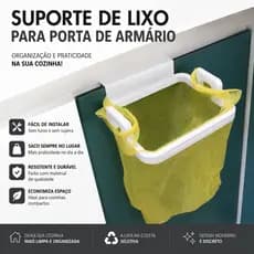 Suporte Porta Saco de Lixo para Armário | Organizador de Cozinha Compacto e Resistente