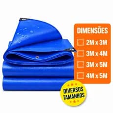 Lona Polietileno Reforçada Multiuso Cobertura Plástica Proteção Chuva Piscina Acampamento Ilhós