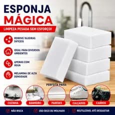 Kit 10 20 50 Esponja Mágica Branca Melamina Bucha Tira Mancha Limpeza Desengordura