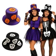 Cartola Halloween em EVA Chapéu Fantasia Festa Temática Adulto Infantil
