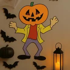Painel Halloween Abóbora em EVA Decoração Parede