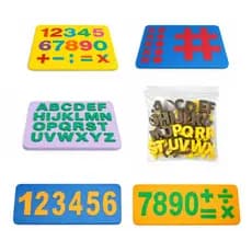 Tatame Infantil Educativo EVA Letras Números e Símbolos Matemáticos Placas + Peças para Aprender