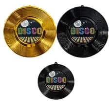 Enfeite Decorativo Carnaval Disco Retrô Metalizado em PET Anos 70