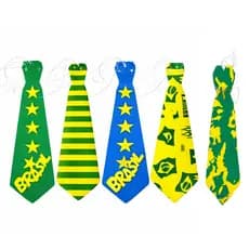 Gravata Brasil Para Festa Copa Do Mundo em EVA 40cm x 10cm