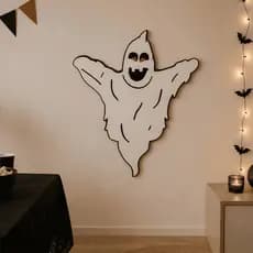 Painel Halloween Fantasma em EVA Decoração Parede Festa Temática