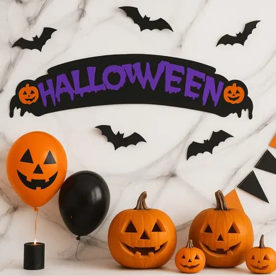 Painel de Halloween Faixas Decoração Em EVA