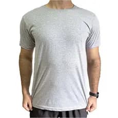 Camiseta Básica Cinza Algodão Premium Festa Casual