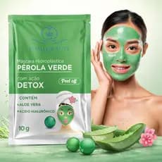 Kit Máscara Hidroplástica Pérola Verde com ação Detox - Phallebeauty