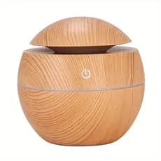 Umidificador Aromatizador Difusor Ultrasonico Luzes de Led 160ml 15 Horas De Duração Madeira Decorativa