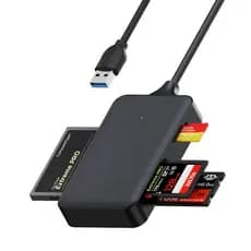 Leitor De Cartão Cf Tf Sd Ms Adaptador 4 Em 1 Tipo C E Usb