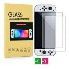 Kit 2 Películas Premium Para Nintendo Switch Oled Glass Embalagem Top Completa Anti Risco