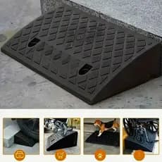 Rampa de degrau 11x27x50 modular calçada garagem áreas de acesso para pessoas com deficiência - Preto