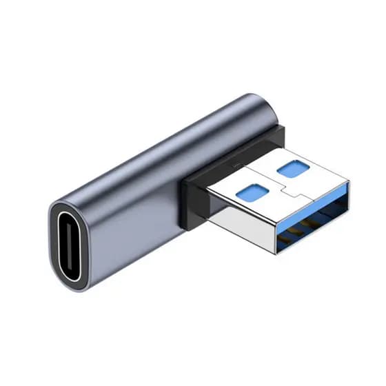 Adaptador USB 3.0 de 90 graus fêmea TIPO C para USB macho