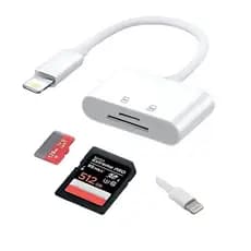 leitor e adaptador para cartão de memória sd e tf micro conector Lightining para iphone