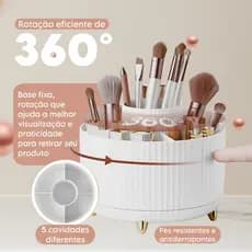 Organizador de Mesa Giratório Para Maquiagem Multiuso para Cosméticos Sala Escritório Cozinha