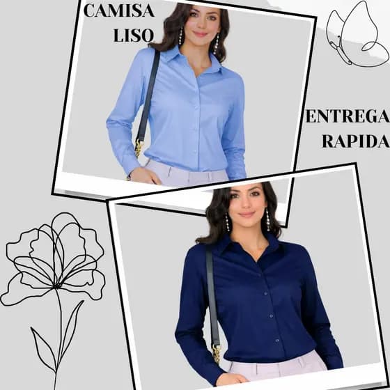 Camisa Feminina Crepinho Lisa M ao G1 – Básica Chic para Dia a Dia