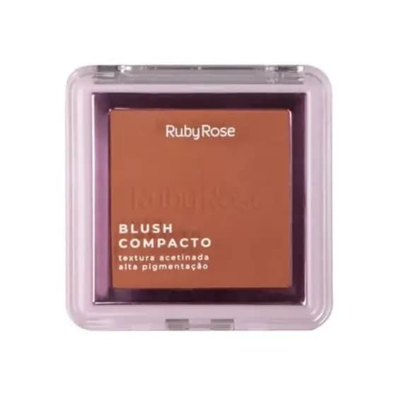 BLUSH COMPACTO RUBY ROSE TEXTURA ACETINADA BL30 7,3G