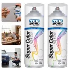 2 Verniz Spray Brilhante Incolor Tekbond 350ml – Proteção para Joias e Bijuterias