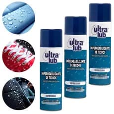 Kit 3 Impermeabilizante De Tecidos Aerosol 325ml Ultralub Para Sofás Tênis Tapetes