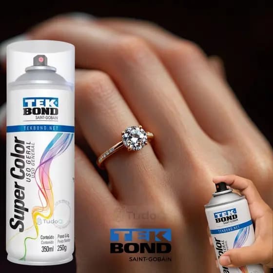 Spray Verniz Brilhante Incolor para Bijuteria - 350 ml - TEK BOND BRILHO INTENSO