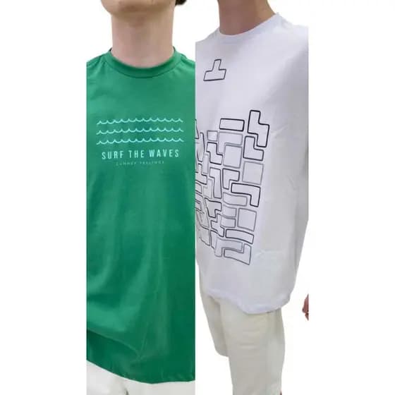 KIT 02 Camisetas Masculinas 100% Algodão – Para quem gosta de andar no estilo!