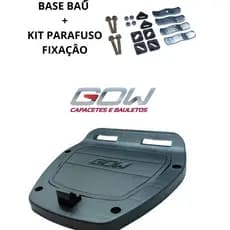 Base Baú+Kit Instaçâo Bauleto Moto Suporte GOW G33 G40  30 33 40 47 Litros TITAN 160,CB, BROS, Fazer  e Twister