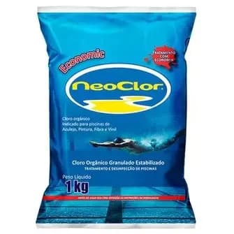 Cloro p/ Piscinas Granulado pacote 1kg Neoclor Economic