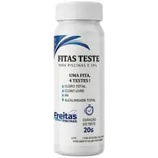 FITA Teste 50 Fitas Piscina 4x1 Cloro, Ph, Alcalinidade