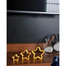 Trio de Estrelas Decorativas - Desing moderno - peça decorativa para o natal ou ano todo